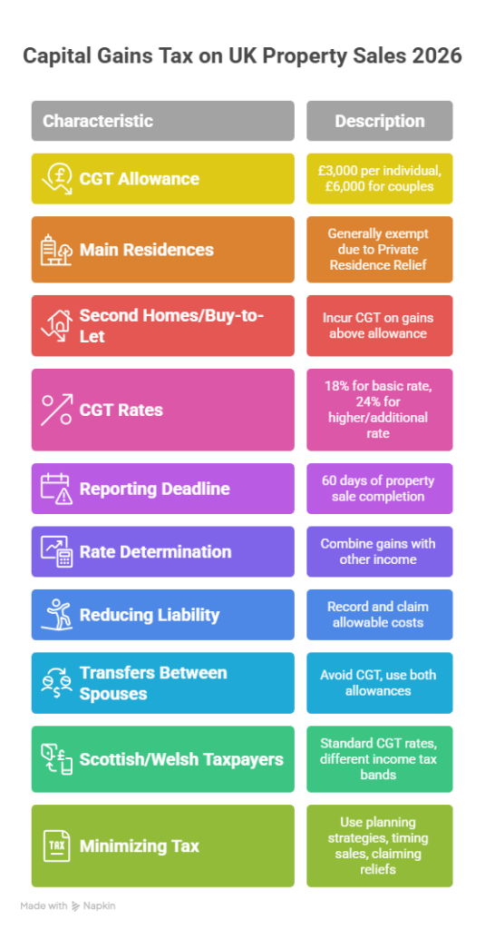 Capital Gains Tax on UK Property Sales 2026